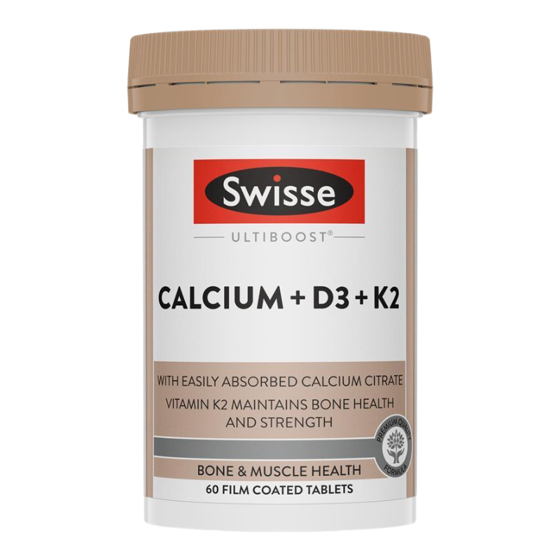 SWISSE UB CALCIUM + D3 + K2 60 TAB DATE 08.2028