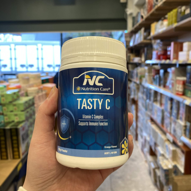 2 x NC Nutrition Care Tasty C 150g high strength vitamin C powder twin pack with zinc and quercetin.