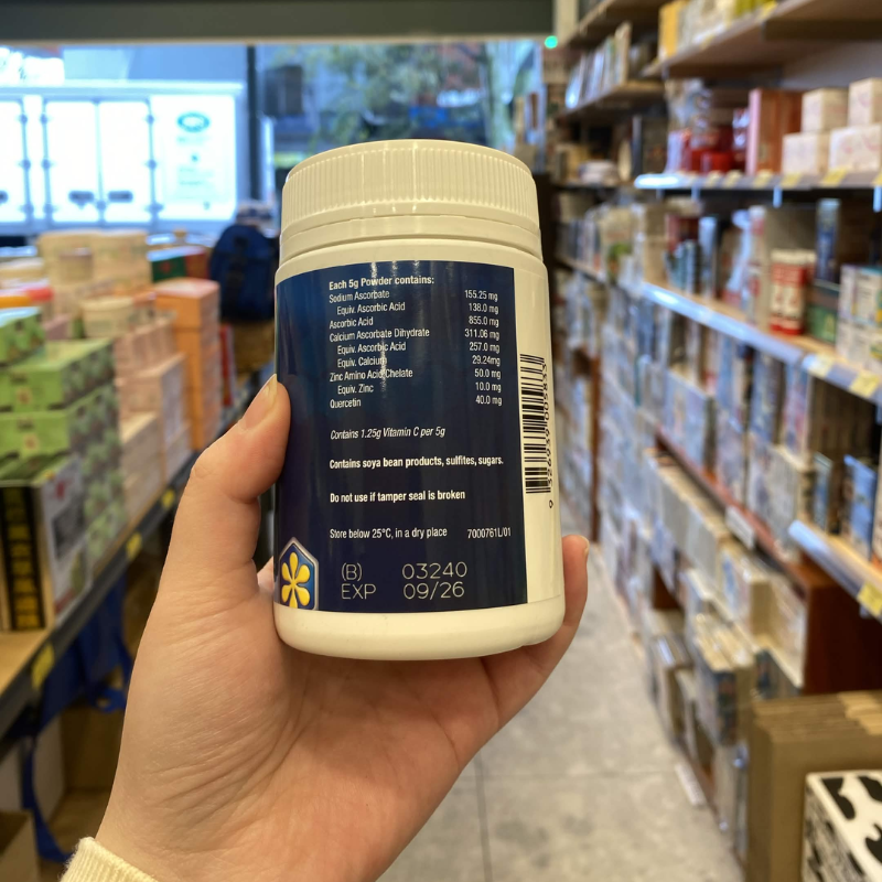 2 x NC Nutrition Care Tasty C 150g high strength vitamin C powder twin pack with zinc and quercetin.