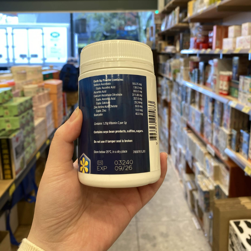 2 x NC Nutrition Care Tasty C 150g high strength vitamin C powder twin pack with zinc and quercetin.