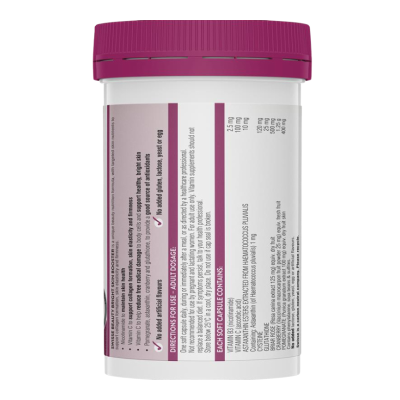 Swisse Beauty Bright Skin Booster 60 Cap DATE 2029
