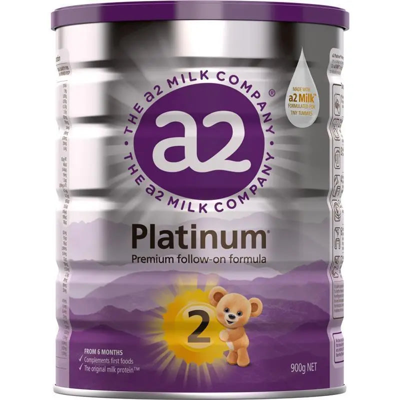 A2 Platinum Premium Follow-On Formula Stage 2 900g tin, infant milk formula for babies 6–12 months with A2 protein for digestion support and growth nutrition