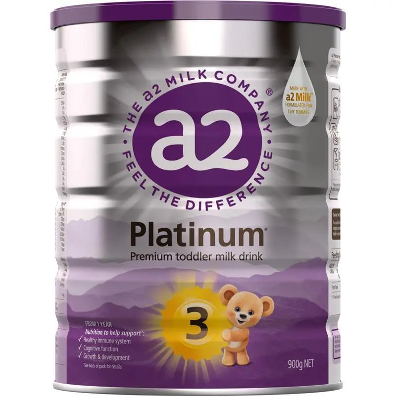 A2 Platinum Premium Toddler Milk Drink Stage 3 900g tin, toddler milk formula for children 1 year+ with A2 protein for digestion and growth support