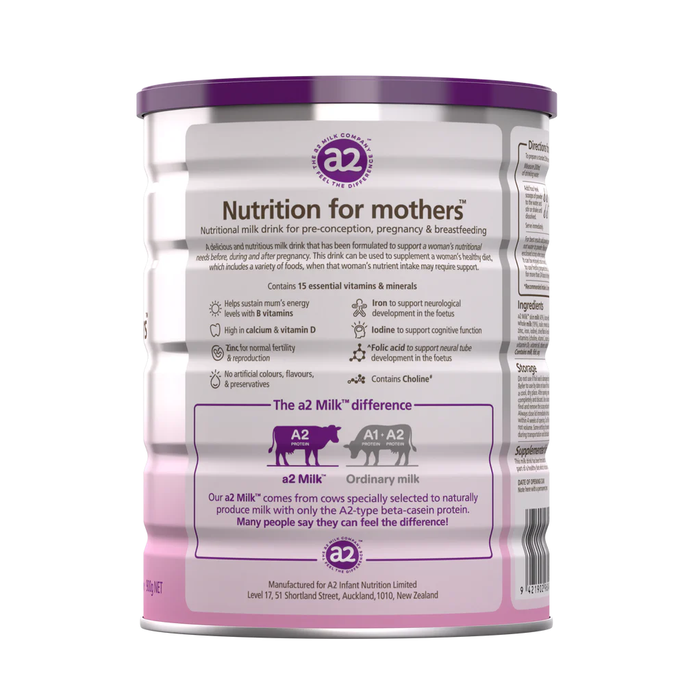 A2 Nutrition for Mothers 900g | Premium Pregnancy & Breastfeeding Milk Powder