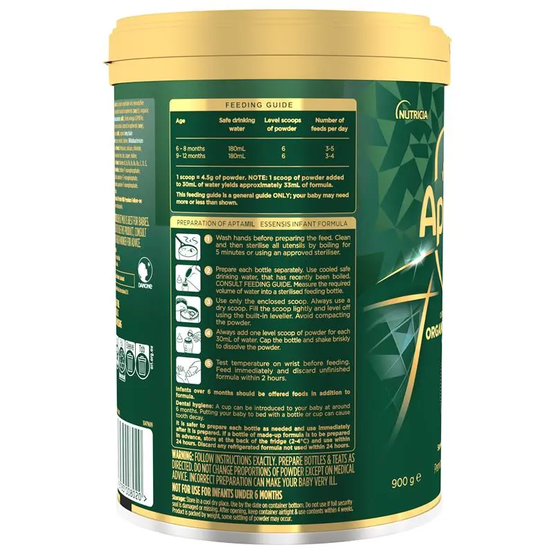 Aptamil Essensis Stage 2 Follow-On Formula 900g | Premium Baby Formula 6–12 Months
