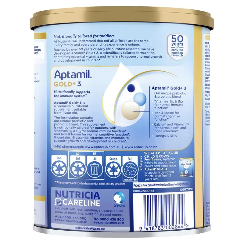 Aptamil Gold+ 3 900g | Toddler Milk Drink From 1 Year Premium Growing Up Formula