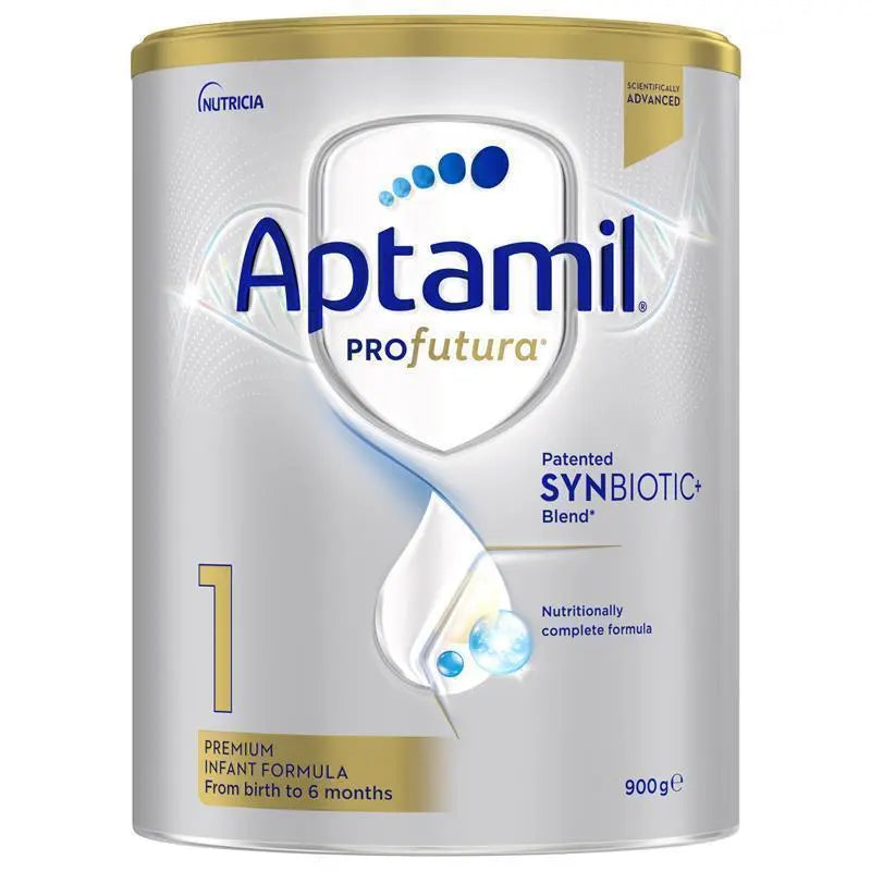 Aptamil Profutura Stage 1 800g tin packaging, premium infant formula for newborn babies 0–6 months supporting brain development, digestion and immune system health