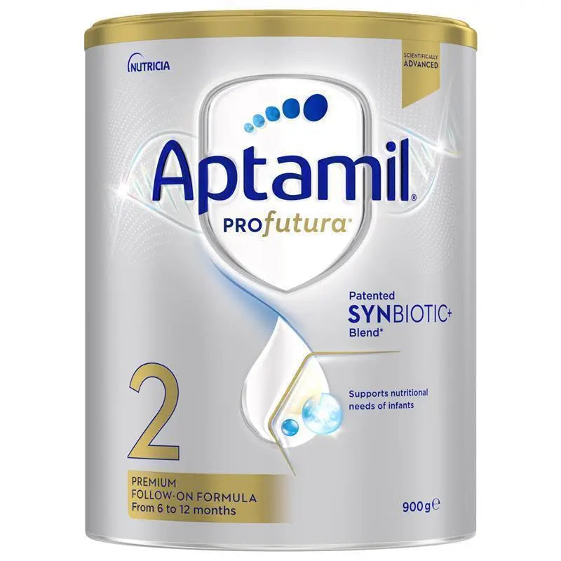 Aptamil Profutura Stage 2 800g tin packaging, premium follow-on infant formula for babies 6–12 months supporting growth, brain development, digestion and immunity