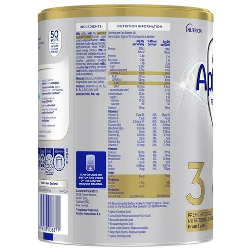 Aptamil Profutura Stage 3 800g tin packaging, premium toddler milk drink for children 1+ years supporting growth, immunity, digestion and brain development
