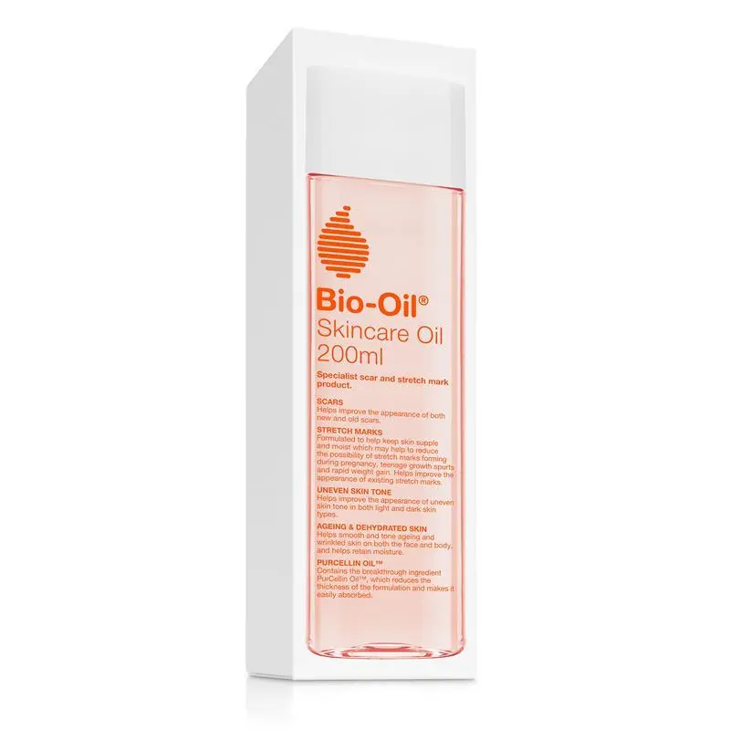 Bio-Oil Skincare Oil 200ml multi-use skincare oil for face and body in a 200ml bottle.