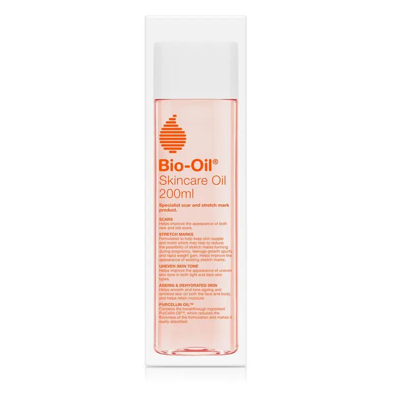 Bio-Oil Skincare Oil 200ml multi-use skincare oil for face and body in a 200ml bottle.