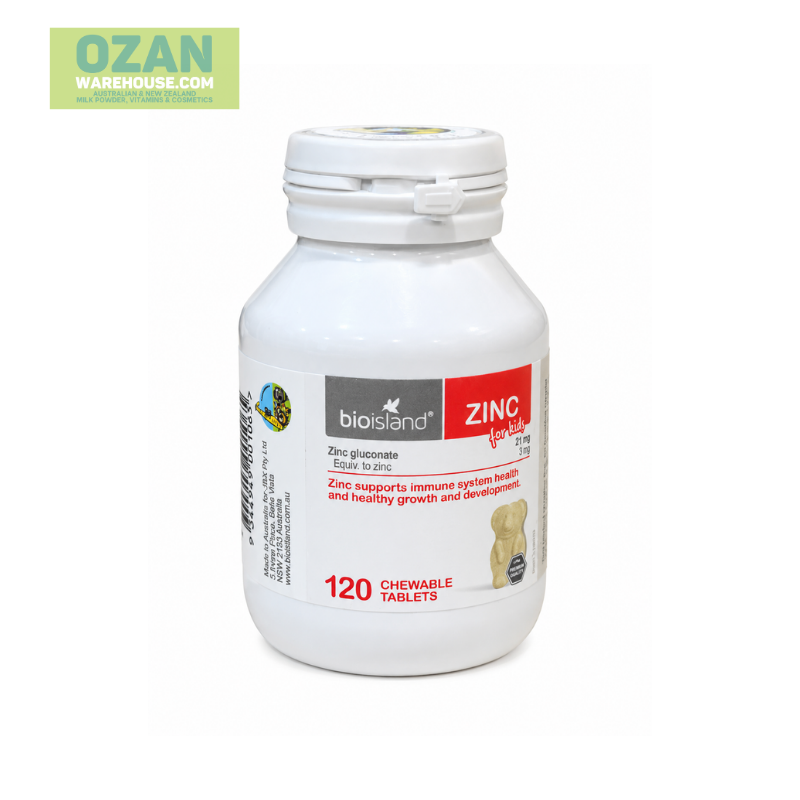 Biosland Zinc for Kids chewable tablets, supports immune health & growth, 120 count