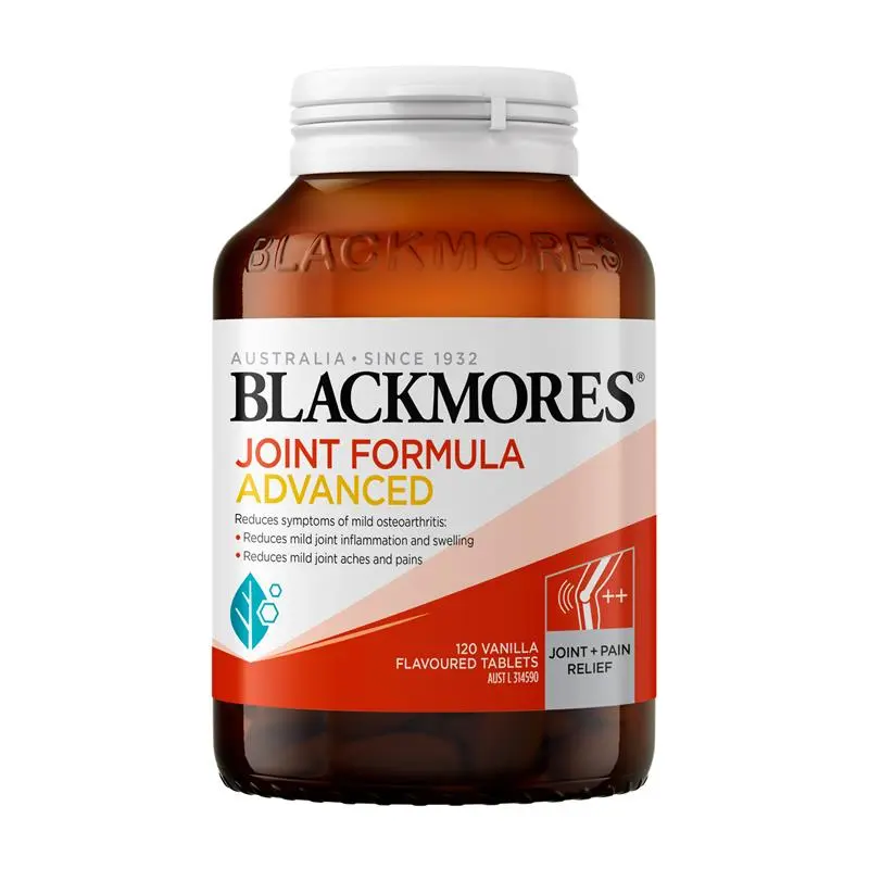 Blackmores Joint Formula Advanced 120 Tablets premium Australian joint supplement with glucosamine and chondroitin in tablet form.