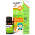 Brauer Baby & Kids D3 + K2 High Potency MK-7 Drops 10ml premium Australian vitamin D3 and K2 MK-7 liquid drops for babies and children from birth.