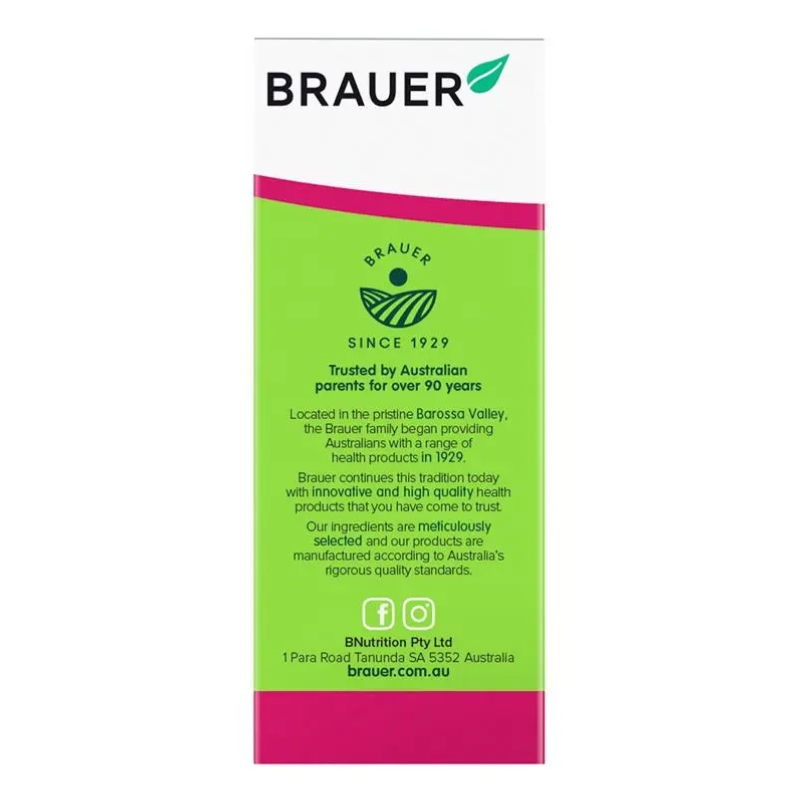 Brauer Baby & Kids Liquid Calcium with Magnesium & Zinc 200ml premium Australian liquid calcium supplement with magnesium, zinc, vitamin D3 and K2 for children aged 1 year and over.