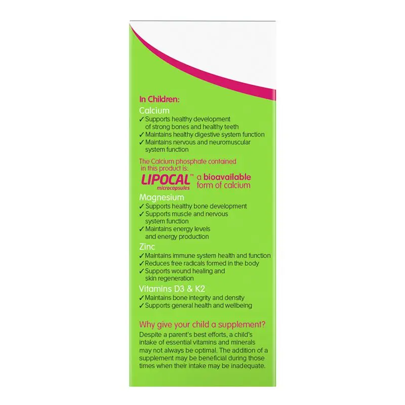 Brauer Baby & Kids Liquid Calcium with Magnesium & Zinc 200ml premium Australian liquid calcium supplement with magnesium, zinc, vitamin D3 and K2 for children aged 1 year and over.