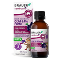 Brauer Black Elderberry Cold & Flu Forte Kids 100ml Australian herbal liquid with Black Elderberry, Wellmune®, Ivy Leaf and Honey for children.