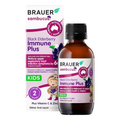 Brauer Black Elderberry Immune Plus 100ml premium Australian immune support liquid with Black Elderberry, Wellmune®, Vitamin C and Zinc for children 2 years+.