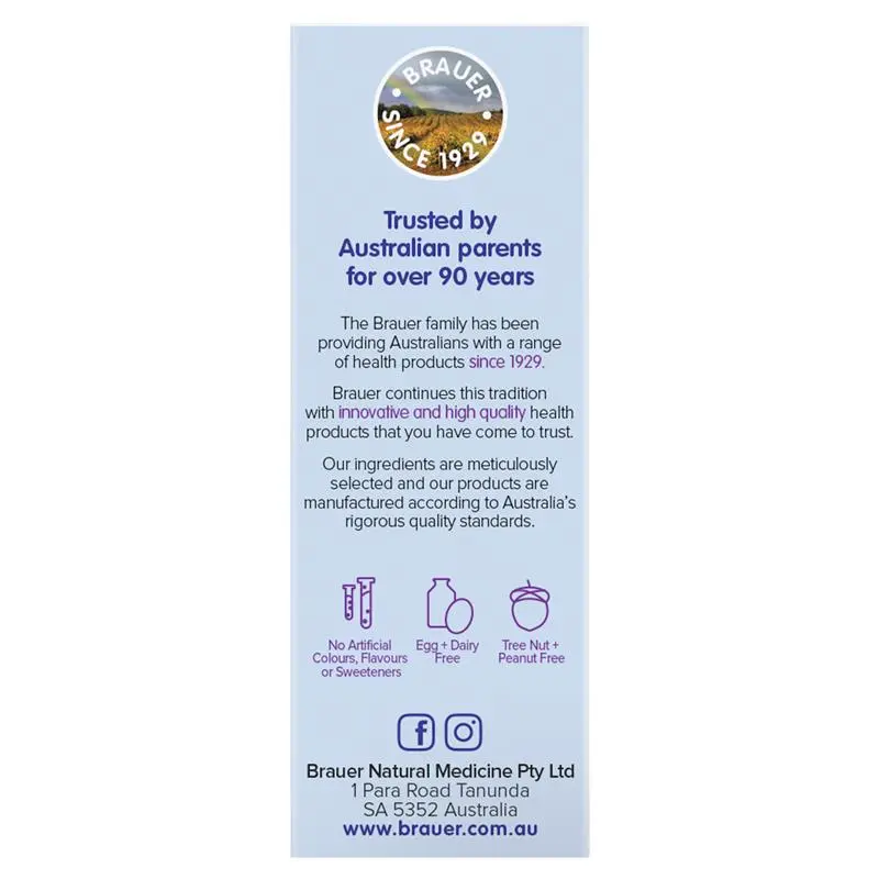 Brauer ColicEze Probiotic Drops 7.5ml premium Australian probiotic drops with BB-12® for infants from birth.
