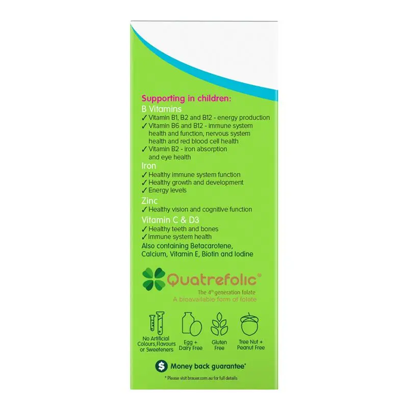 Brauer Kids Liquid Multivitamin with Iron 200ml premium Australian liquid multivitamin with iron for children aged 3 years and over.