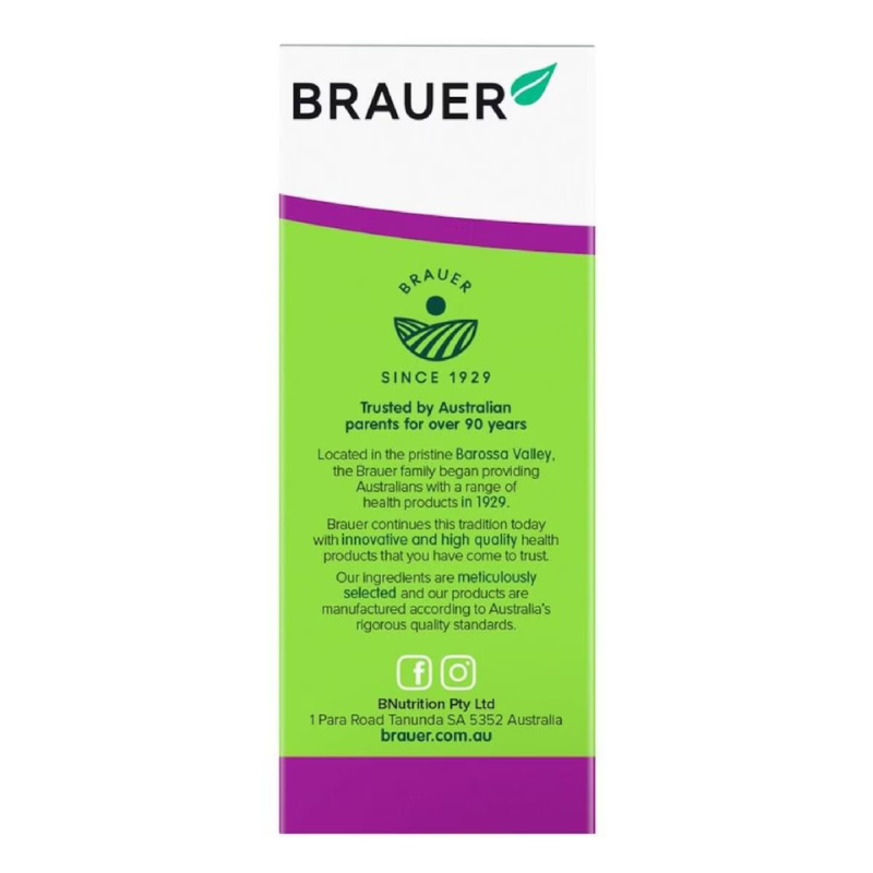 Brauer Liquid Vitamin B with Iron 200ml premium Australian liquid vitamin B complex with iron supplement for daily nutritional support.