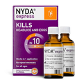 Brauer NYDA Express Family Pack 100ml with 2 x 50ml bottles and lice comb for physical treatment of head lice and eggs.