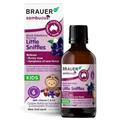 Brauer Sambucus Little Sniffles 50ml premium Australian oral liquid with vitamin C, vitamin D3 and black elderberry for children.