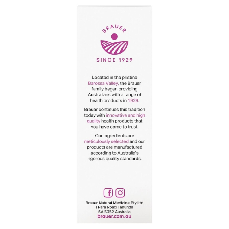 Brauer Sleep Easy Oral Spray 50ml Australian herbal oral spray with California Poppy and L-Theanine for bedtime relaxation.