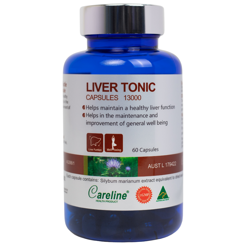 Careline Blue Summit Liver Tonic 13000 200 capsules premium Australian liver health supplement formulated to support liver function, detoxification, and overall wellbeing.