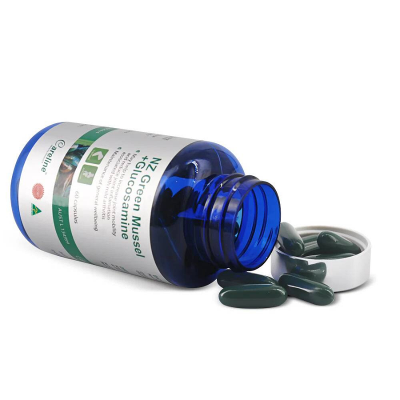 Careline Blue Summit NZ Green Mussel + Glucosamine 120 capsules premium Australian joint health supplement with New Zealand green-lipped mussel and glucosamine for mobility support.