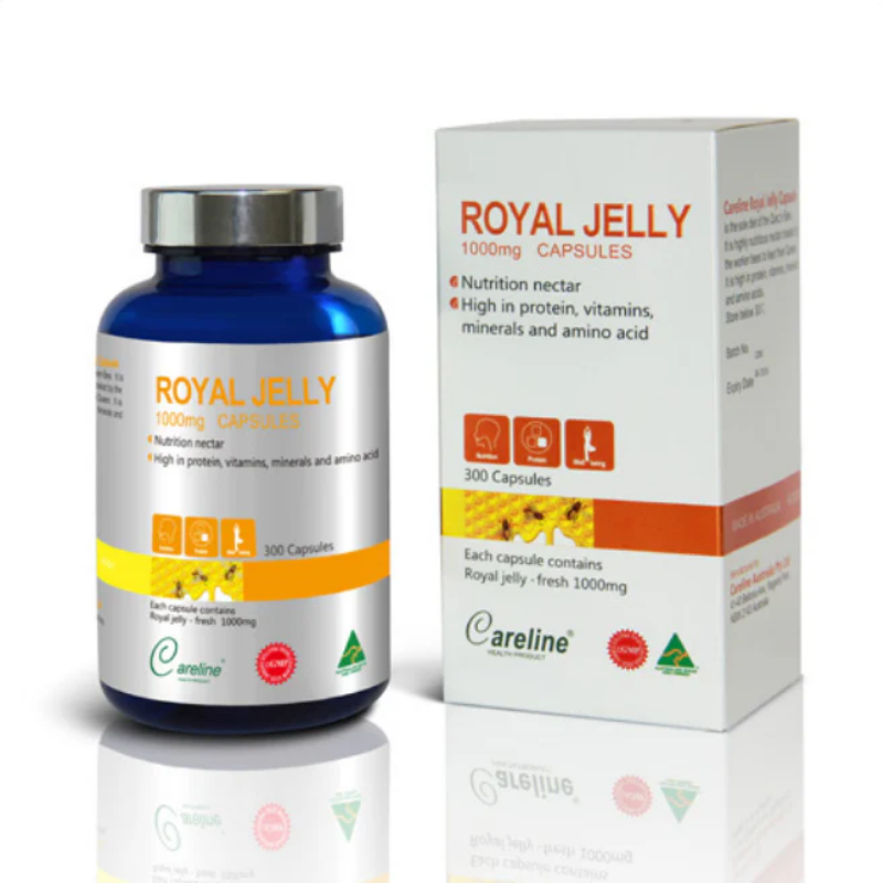 Careline Blue Summit Royal Jelly 1000mg 300 capsules premium Australian royal jelly supplement formulated to support energy, vitality, immune health, and overall wellbeing.