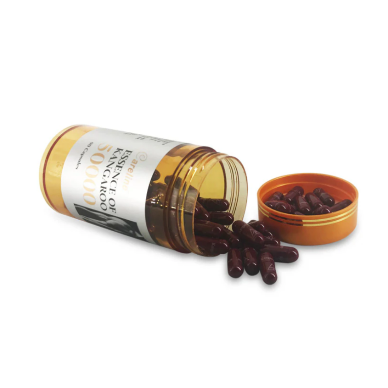 Careline Essence of Kangaroo 50000mg 90 capsules premium Australian kangaroo essence supplement formulated to support energy, vitality, stamina, and overall wellbeing.