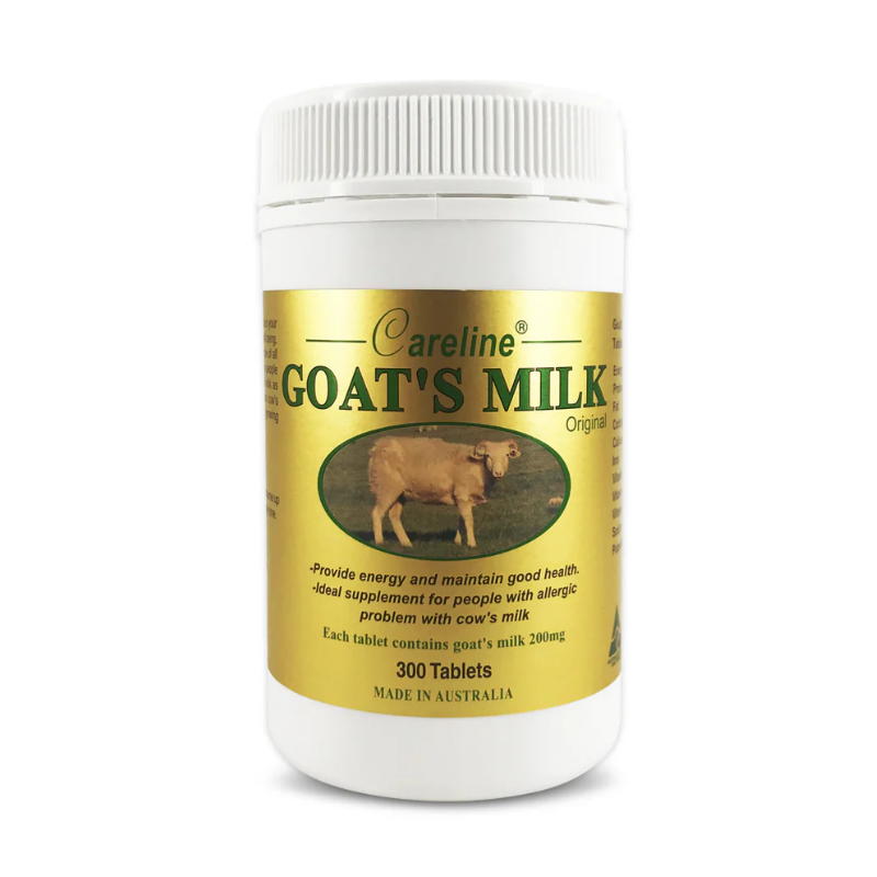 Careline Goat’s Milk 300 capsules premium Australian nutritional supplement formulated to support digestion, general wellbeing, and daily nutritional intake.