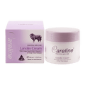 Careline Lanolin Cream 100ml jar next to its light purple packaging box, featuring a sheep logo and product details on a white background.