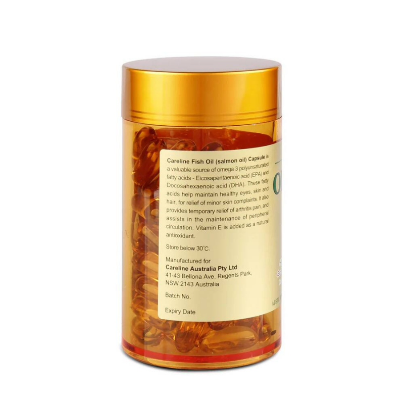 Careline Omega-3 Fish Oil 365 capsules premium Australian fish oil supplement formulated to support heart health, brain function, joint mobility, and overall wellbeing.