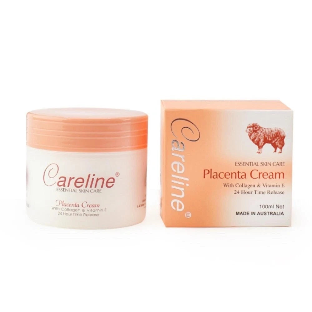 Careline Placenta Cream jar and packaging on a white background