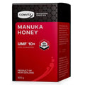 Comvita UMF 10+ Manuka Honey 500g jar packaging, premium New Zealand raw manuka honey for immune support, wellness and daily nutrition