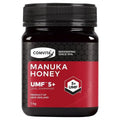 Comvita UMF 5+ Manuka Honey 1kg large jar packaging, premium New Zealand manuka honey for daily wellness, immune support and family nutrition