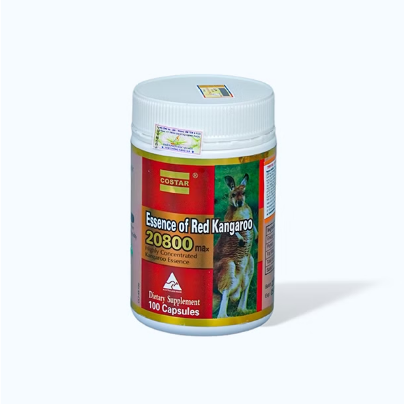 Costar Essence of Red Kangaroo 20800 Max 100 capsules premium Australian red kangaroo extract supplement formulated to support vitality, energy, and overall wellbeing.