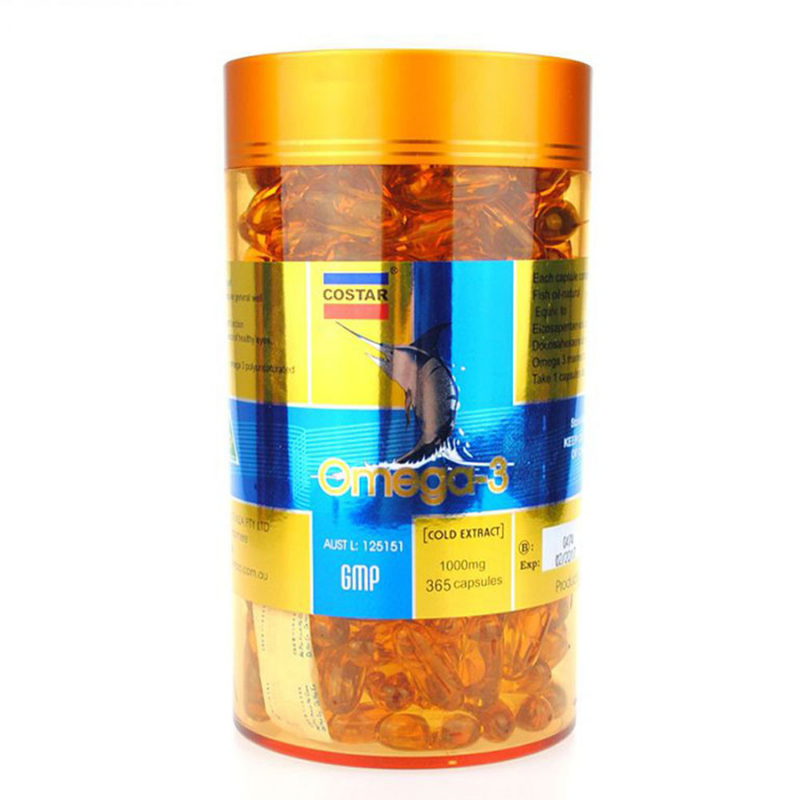 Costar Omega 3 1000mg 365 capsules premium Australian fish oil supplement formulated to support heart health, brain function, joint mobility, and overall wellbeing.