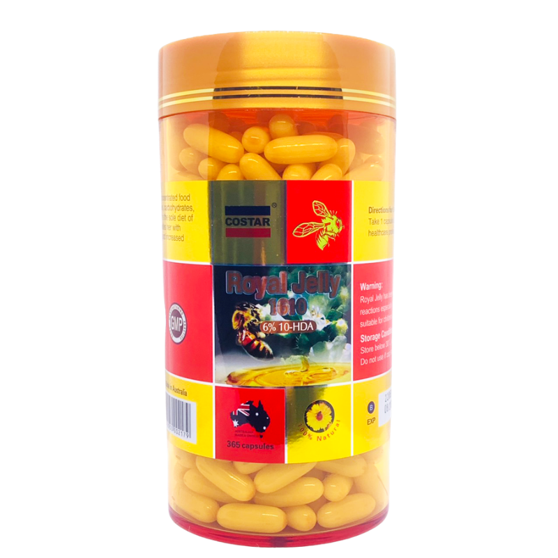 Costar Royal Jelly 1610mg 365 capsules premium Australian royal jelly supplement formulated to support energy, immune health, vitality, and overall wellbeing.