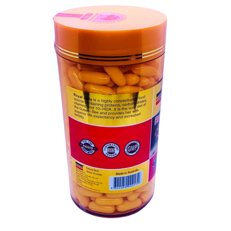 Costar Royal Jelly 1610mg 365 capsules premium Australian royal jelly supplement formulated to support energy, immune health, vitality, and overall wellbeing.