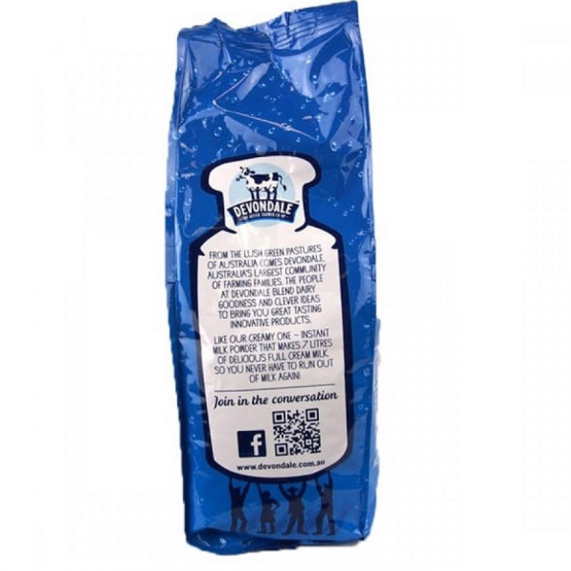 Devondale Full Cream Milk Powder 1kg, instant dairy milk powder providing calcium, protein and energy for daily nutrition and family use.