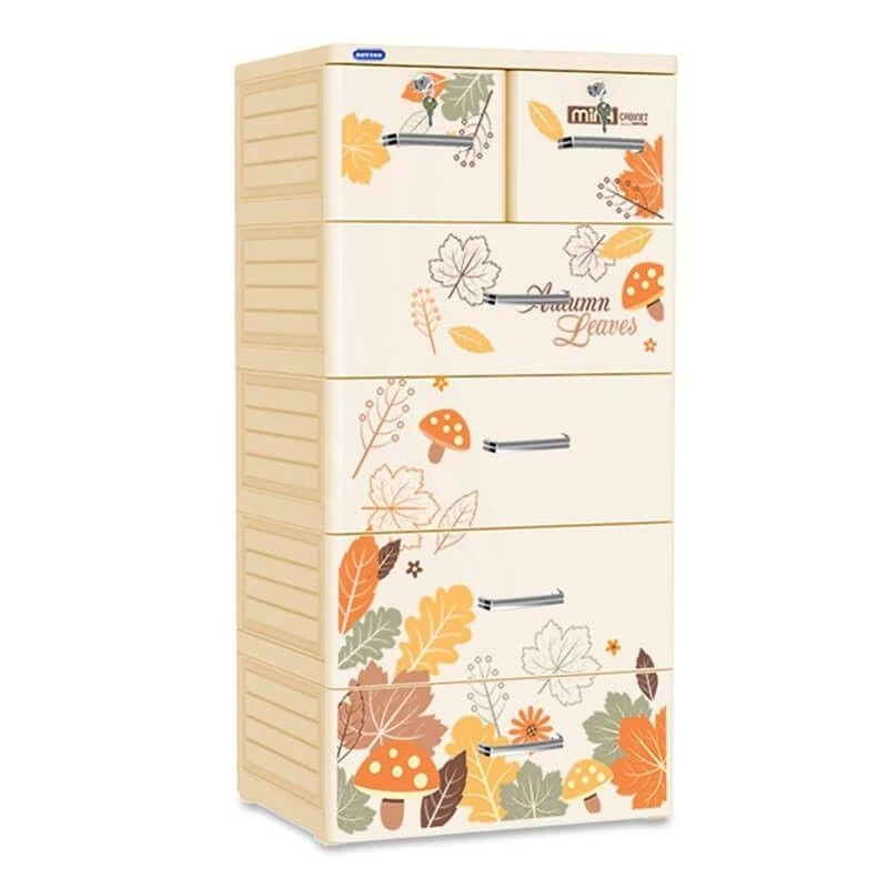 Duy Tan Autumn Plastic Cabinet with multiple drawers for organizing clothes, household items, toys, and daily essentials.