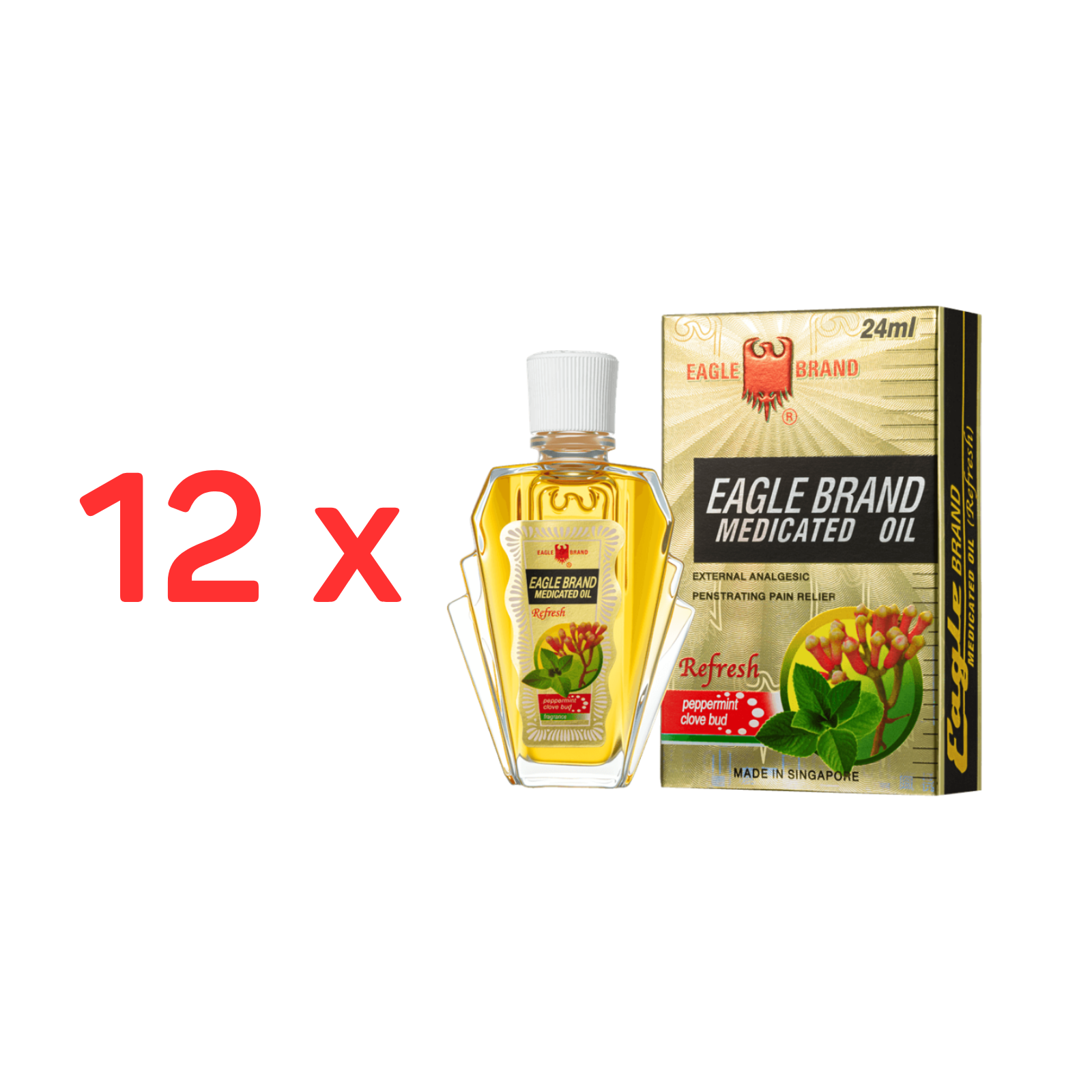 Eagle Brand Yellow Medicated Oil 12 x 24ml