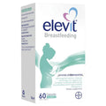 Elevit Breastfeeding supplement packaging with a silhouette of a pregnant woman on a white background