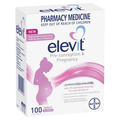 Elevit Pre-conception & Pregnancy 100 Tablets premium Australian multivitamin with vitamins and minerals for women before and during pregnancy.