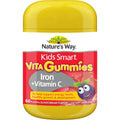 Nature's Way Kids Smart Vita Gummies Iron + Vitamin C supplement bottle on a white background