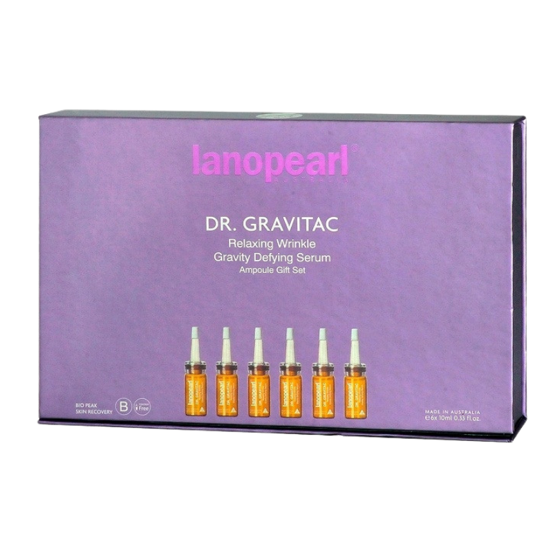 Front presentation box of the Lanopearl Dr.Gravitac Ampoule Gift Set 60ml
