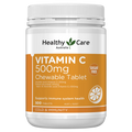Healthy Care Vitamin C 500mg Chewable 500 Tablets, immune support supplement providing antioxidant protection and daily vitamin C for adults and children.